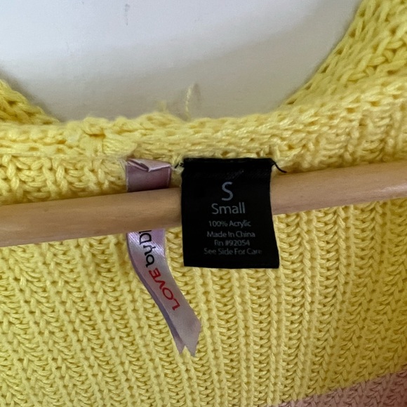 Pastel Rainbow Striped Cardigan Sherbet Cute Long - Picture 4 of 5